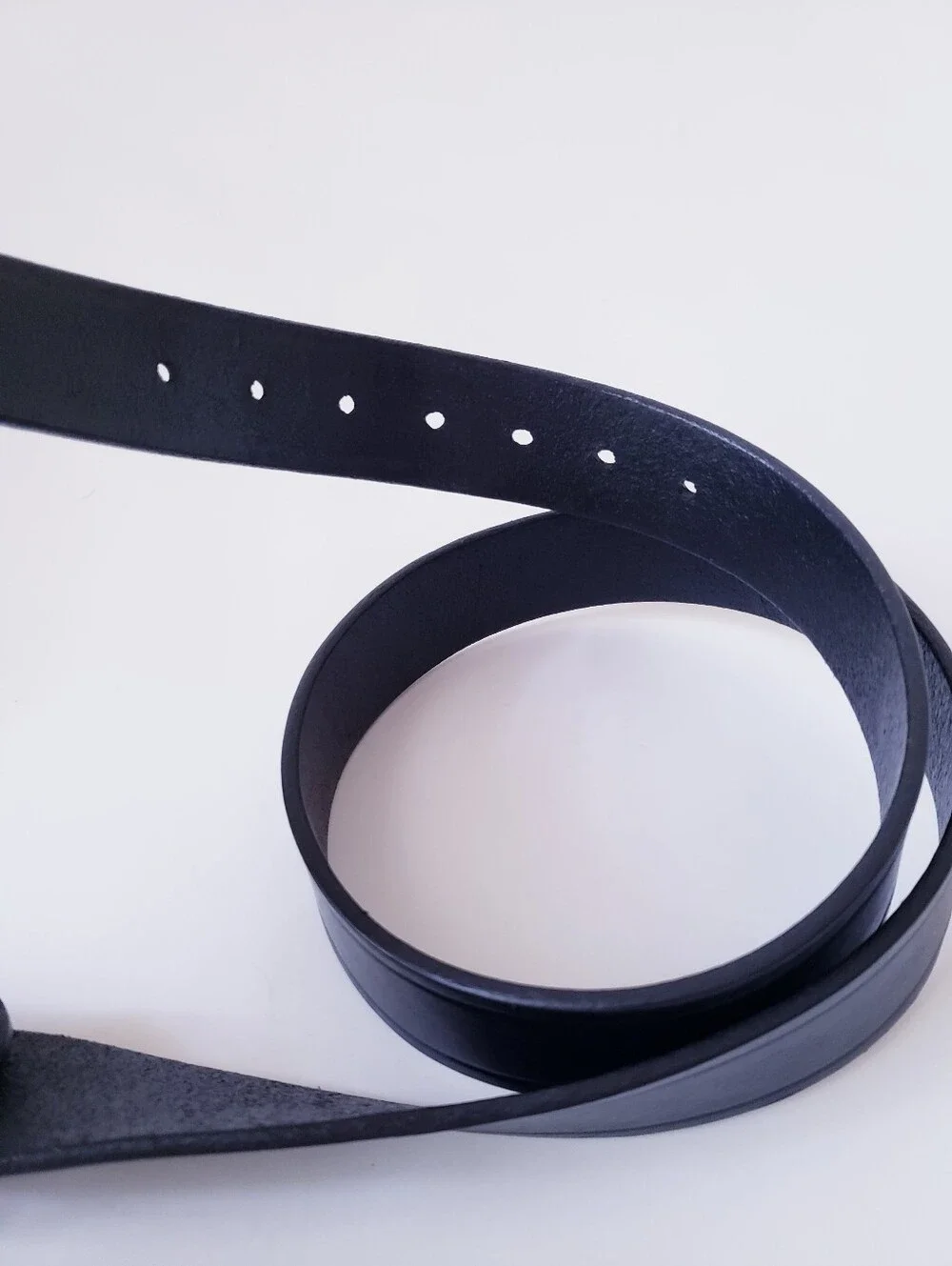 Vintage Meg and Cait Black Leather Belt